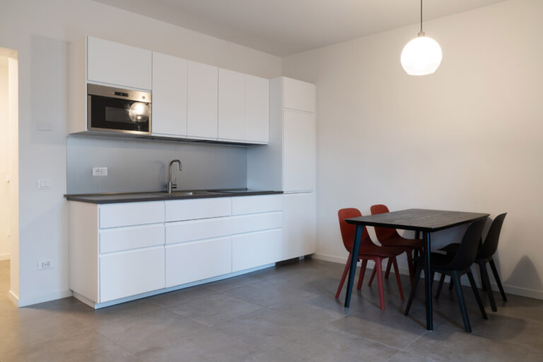 Cucina in alloggio della Residenza Minio